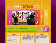 Tablet Screenshot of corkdancestudio.com